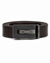 Boss brown belt genuine leather