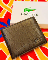 Lacoste brown crocodile wallet