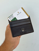 Rolex brown card holder