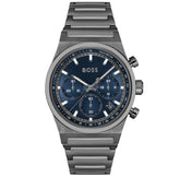 Boss navy grey plated