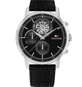 Tommy black leather skeleton