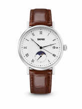 Skmei moon phase leather