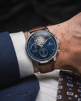 Tommy skeleton brown navy