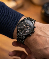 Boss chronograph black rosegold