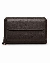 Dior brown crocodile handbag