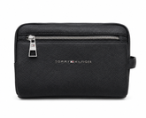 Tommy black zipper hand bag