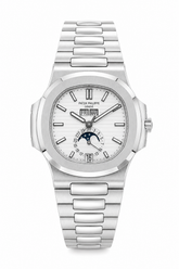 Patek nautilus moon phase full silver 40mm