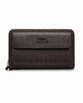 Lacoste brown crocodile handbag