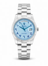 Rolex day date ice blue arabic