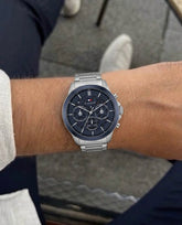Tommy silver navy skeleton