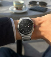 Tommy silver black chronograph