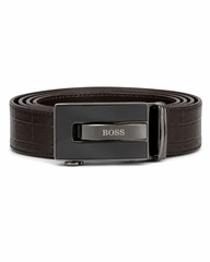 Boss brown belt genuine leather