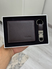 Ck new brown (wallet & keychain)