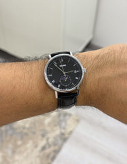 Skmei moon phase leather