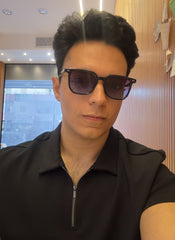Square sunglasses black blue