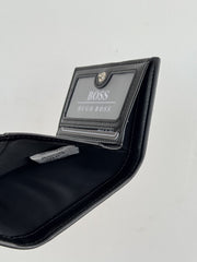 Boss black wallet and card holder