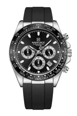 Naviforce daytona black rubber