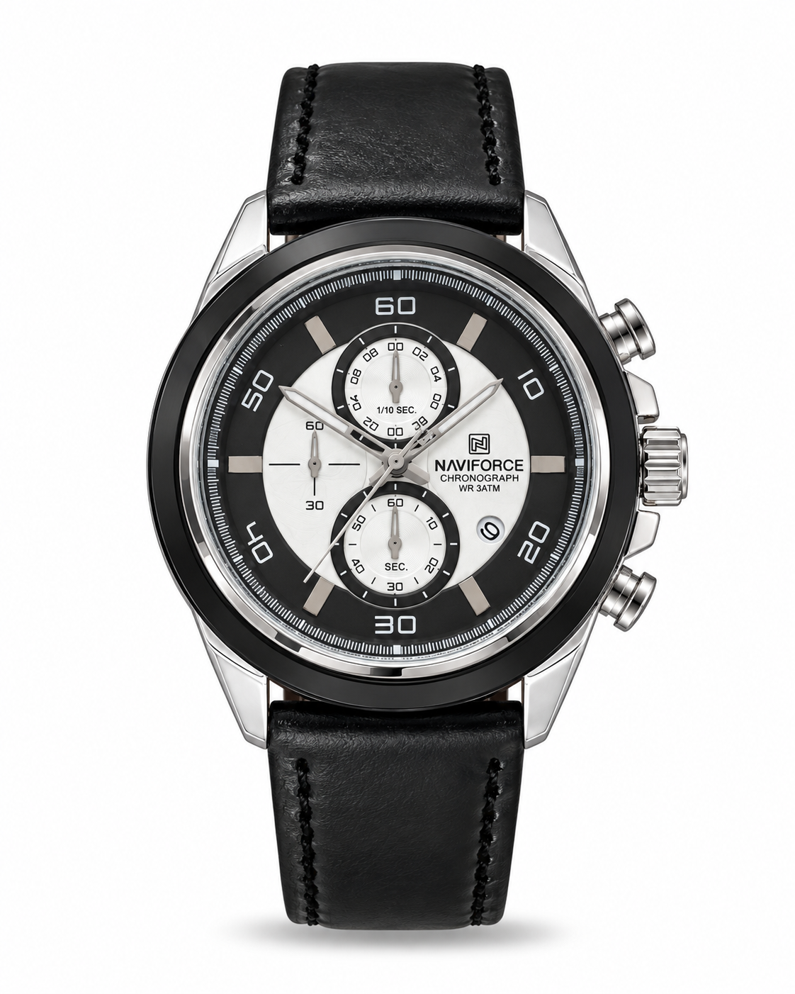 Naviforce black leather