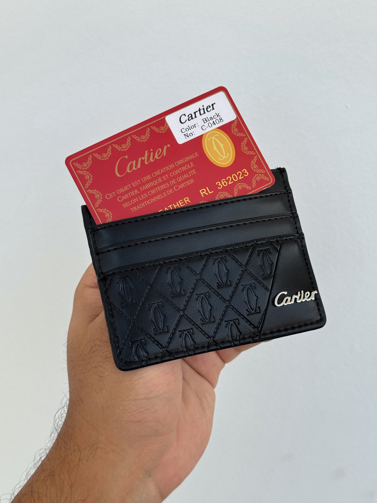 Cartier black card holder