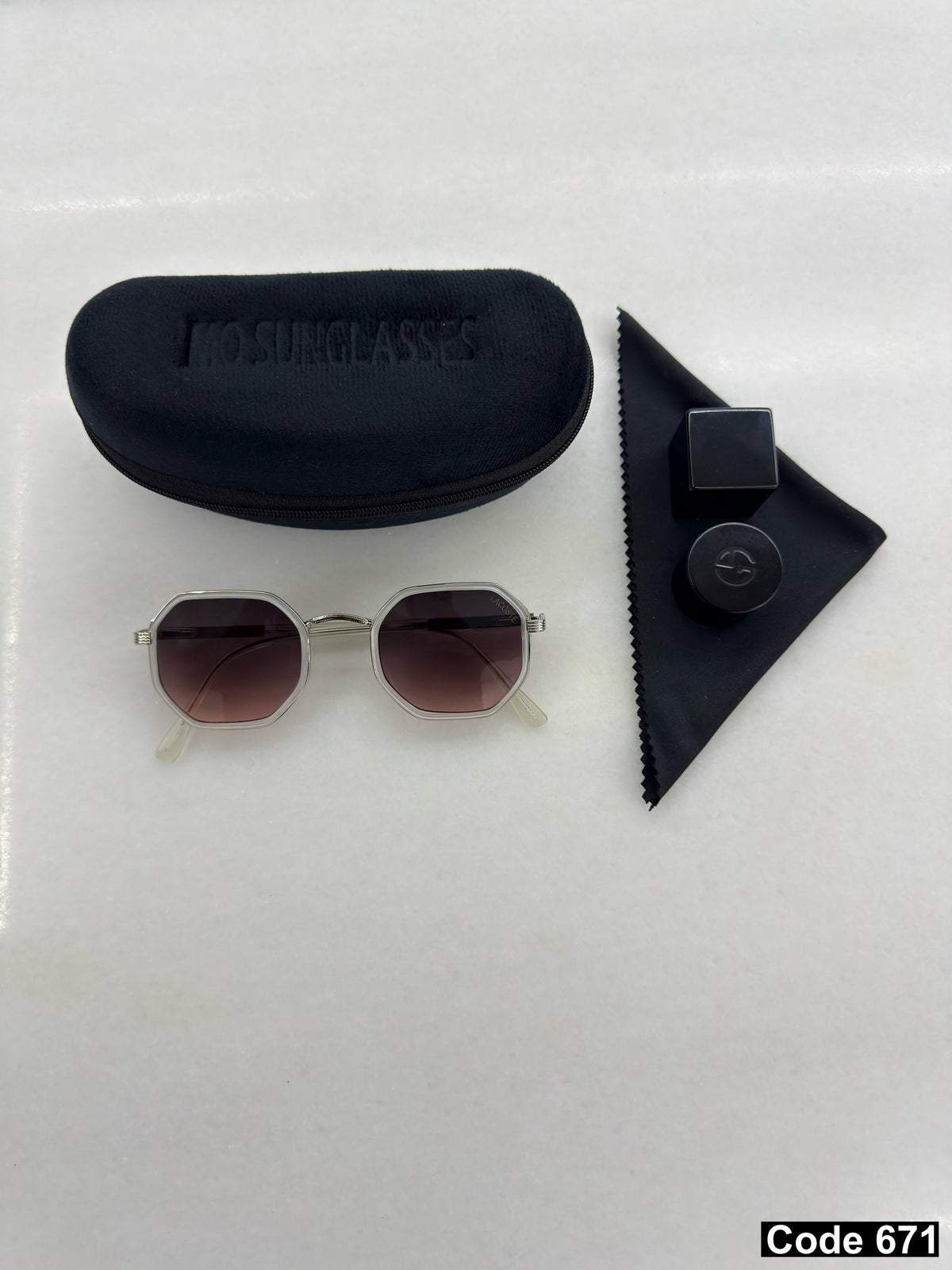 Lacoste hexagonal sunglasses