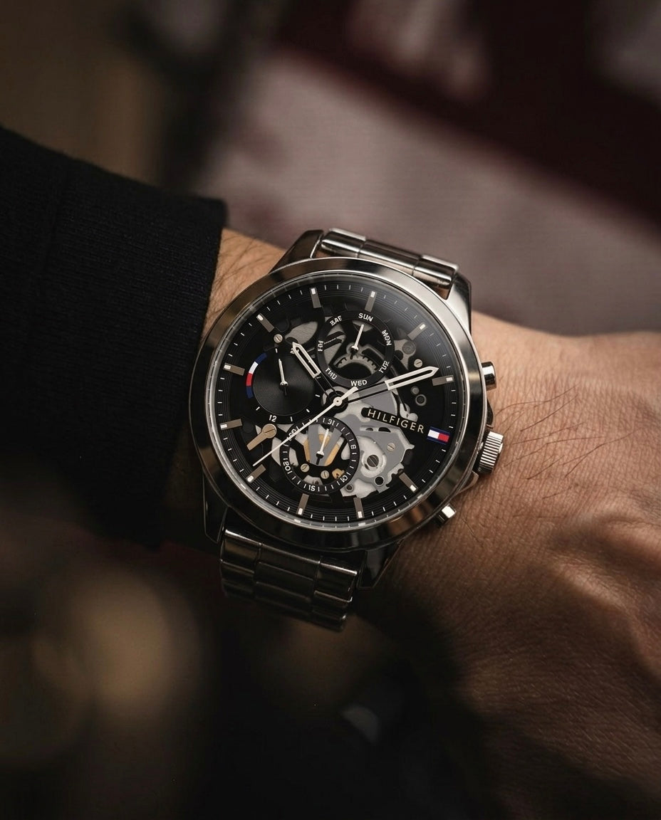 Tommy skeleton silver black
