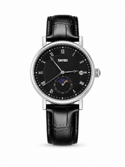 Skmei moon phase leather