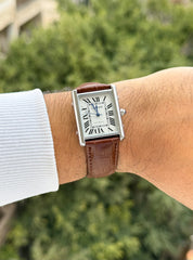 Cartier tank leather