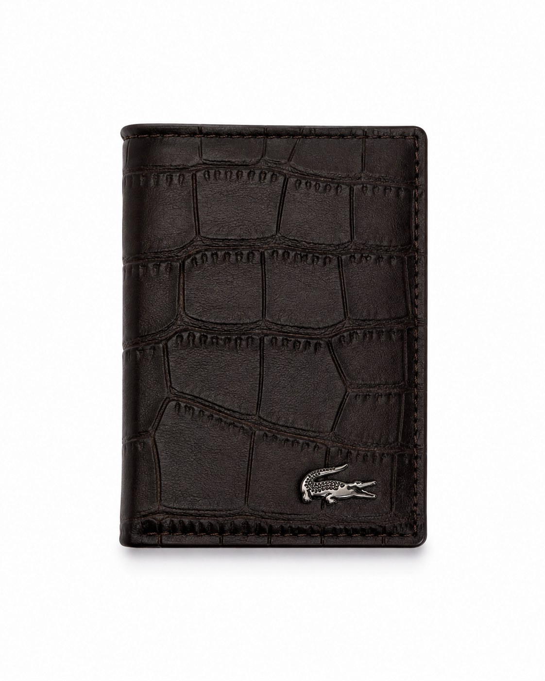 Lacoste brown crocodile wallet