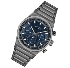 Boss navy grey plated