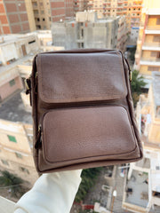 Genuine leather brown cross bag