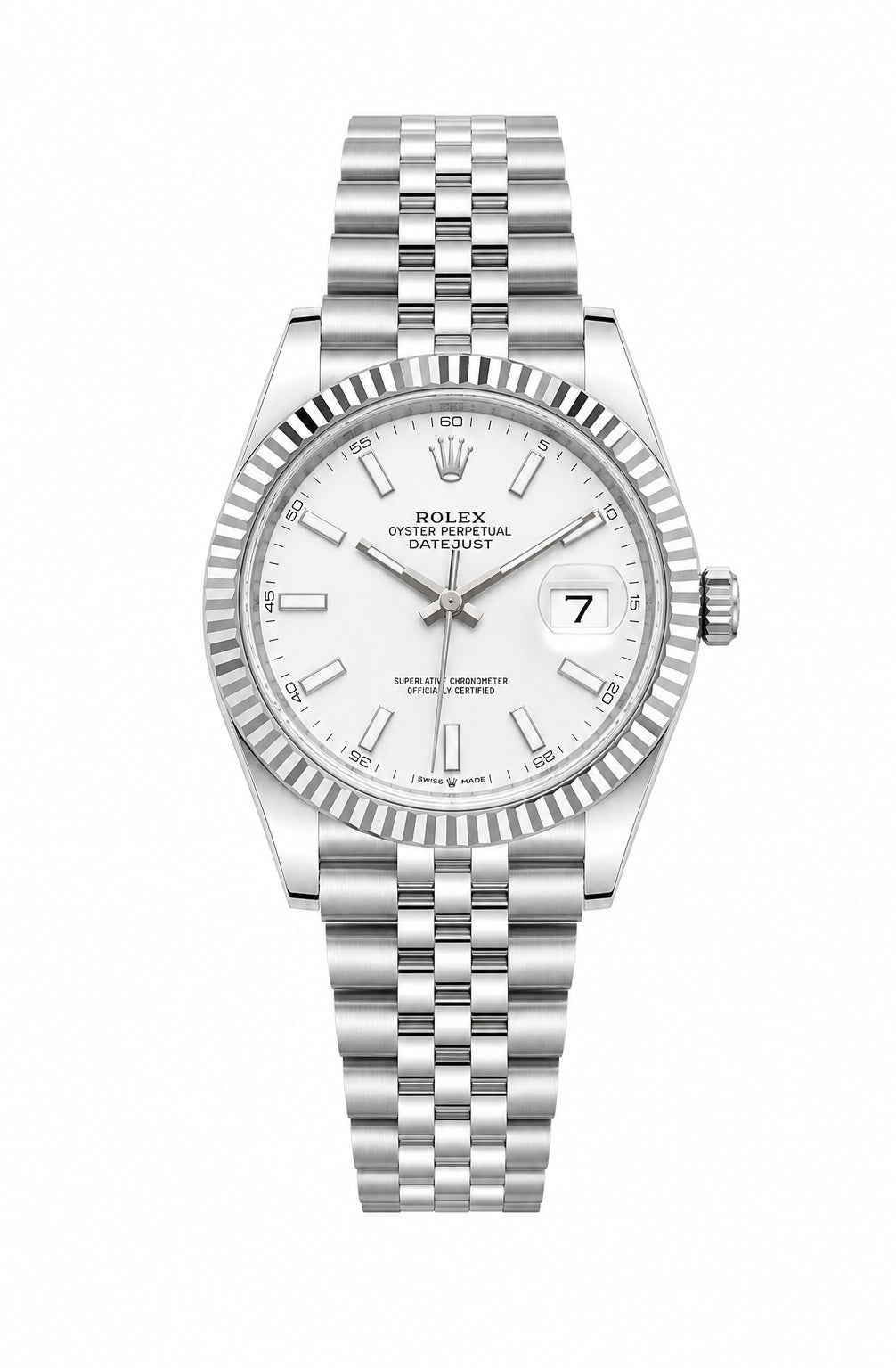 Rolex date just automatic full silver 40mm