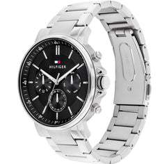 Tommy silver black basic chronograph