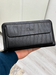 Dior black crocodile handbag