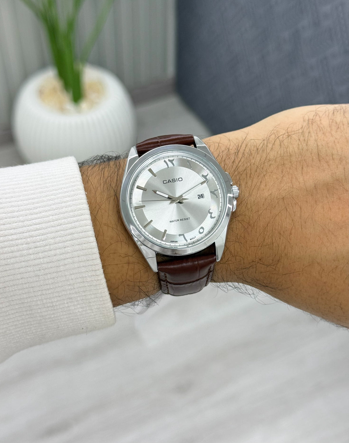 Casio arabic brown leather