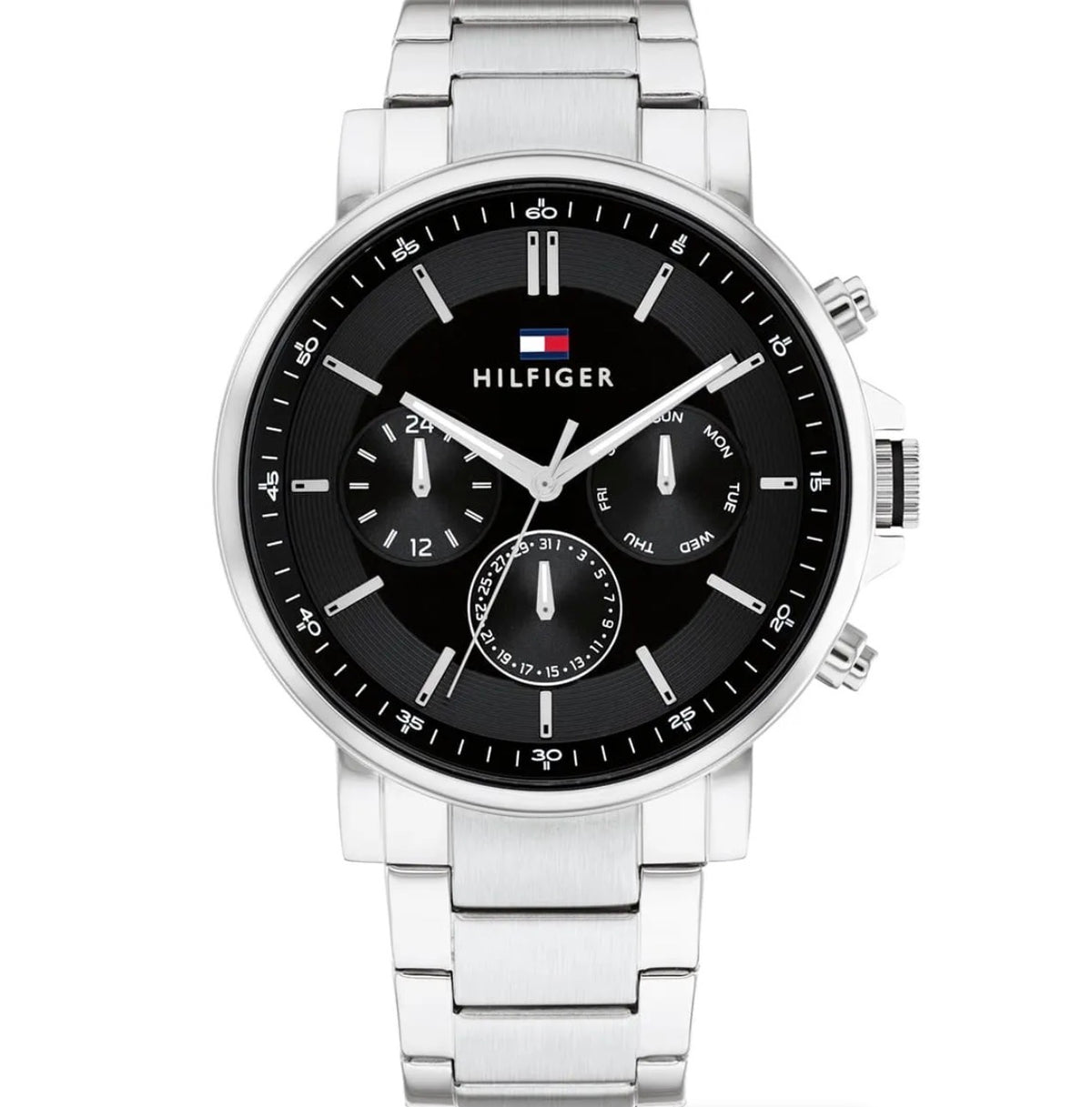 Tommy silver black basic chronograph
