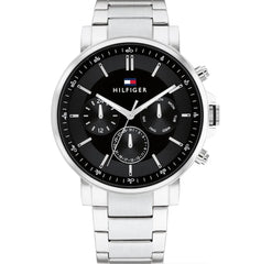 Tommy silver black basic chronograph