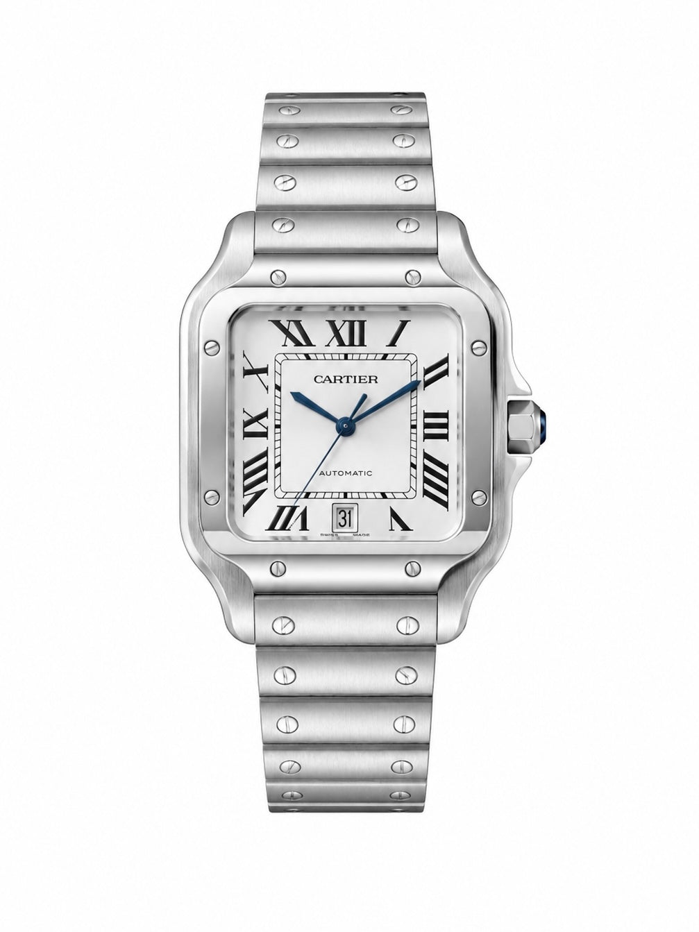 Cartier santos automatic full silver 42mm steel