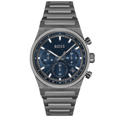 Boss navy grey plated
