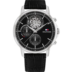 Tommy black leather skeleton