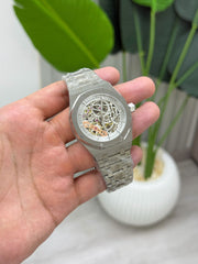 Ap skeleton automatic silver white 41mm steel