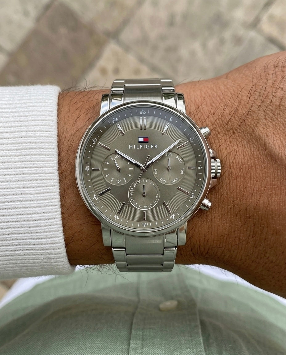 Tommy basic silver green