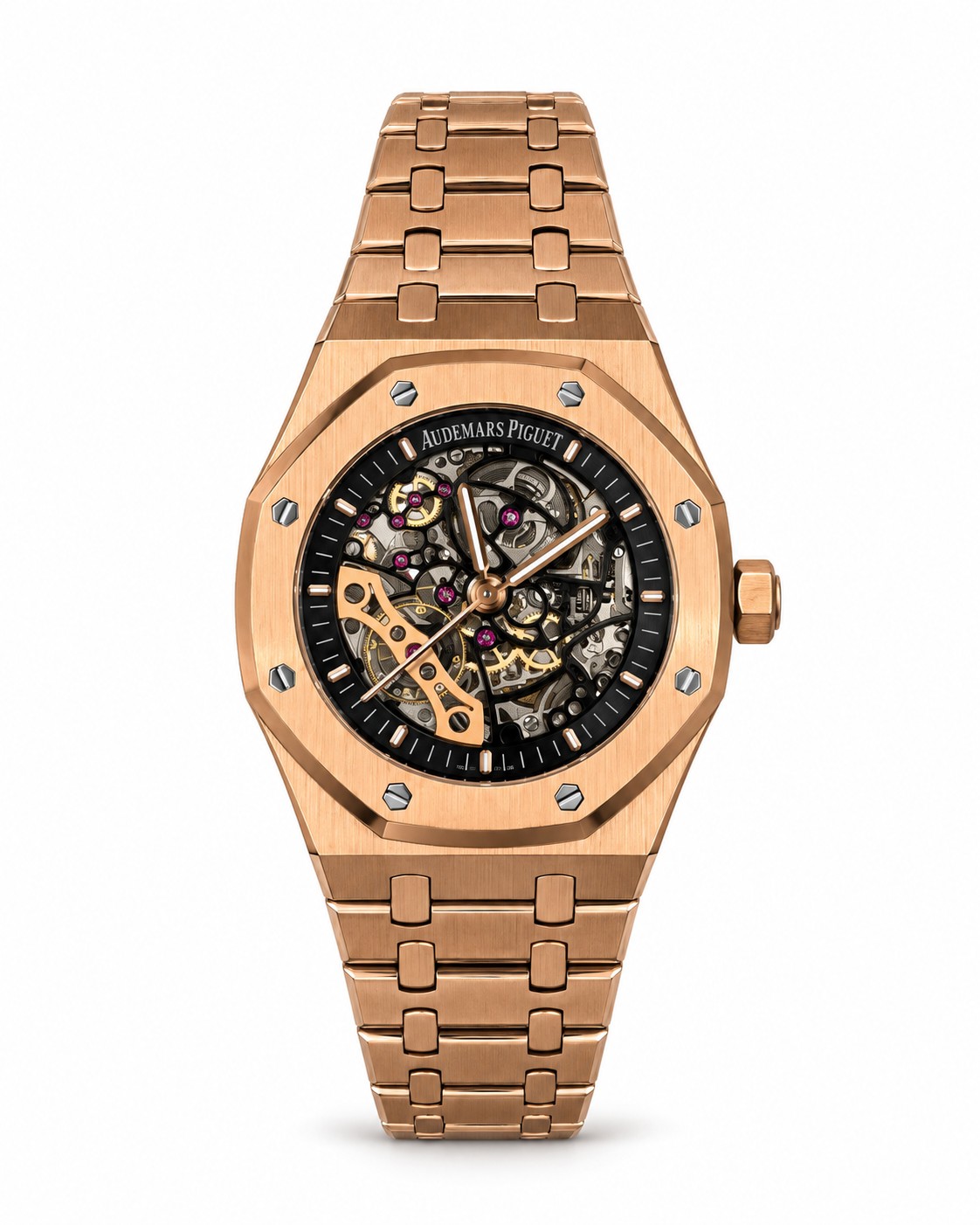 Ap skeleton automatic rosegold 41mm steel