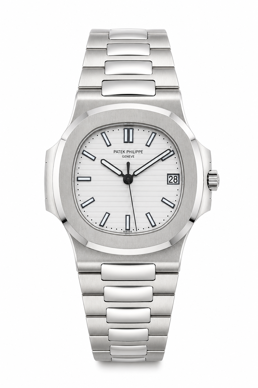 Patek nautilus automatic silver white 40mm