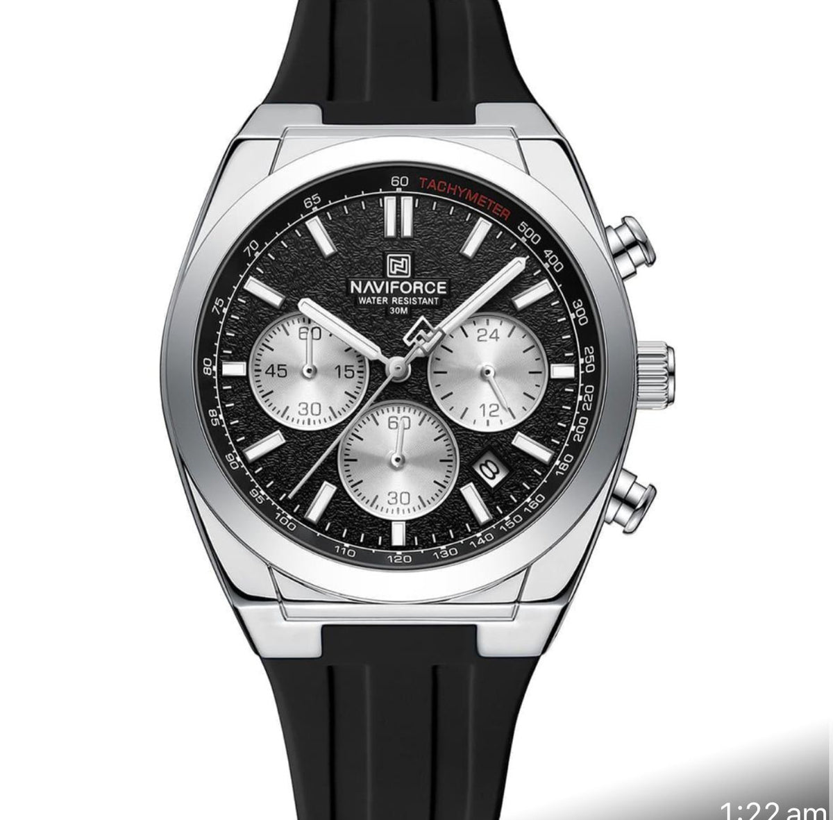 Naviforce black rubber