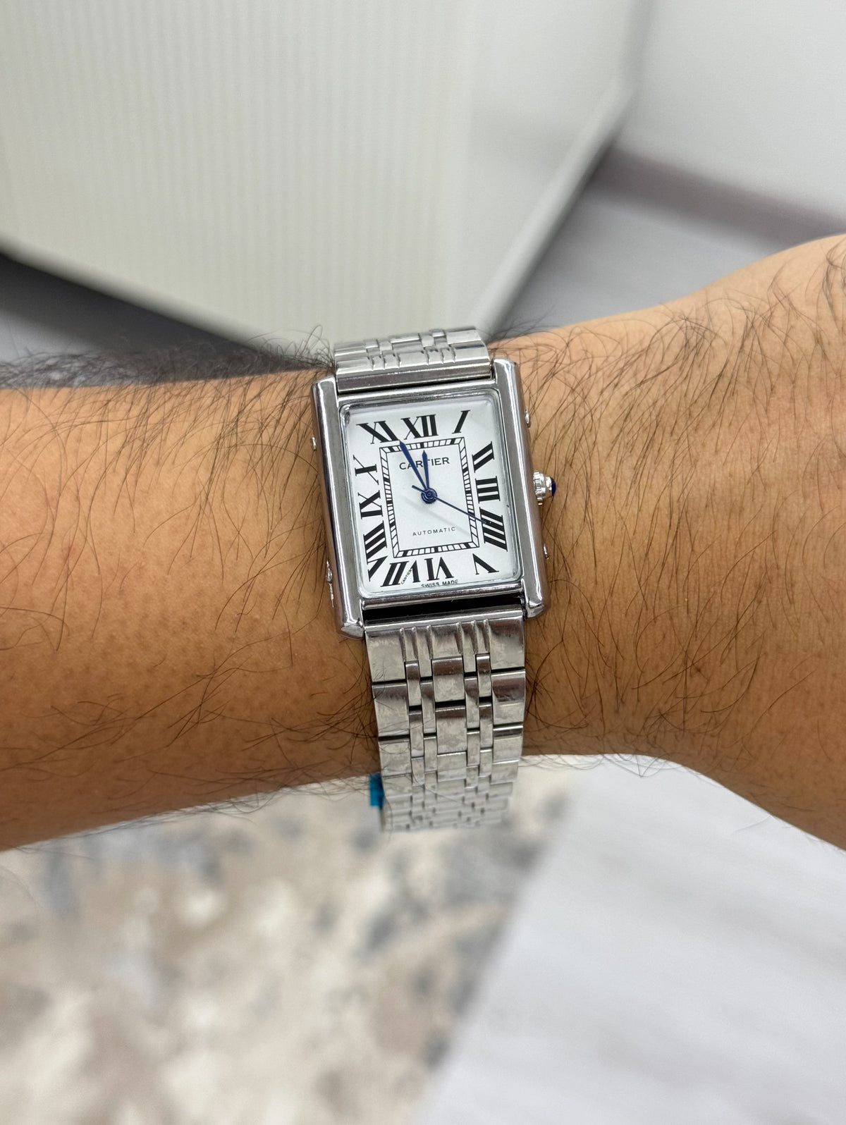 Cartier tank silver