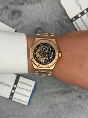 Ap skeleton automatic rosegold 41mm steel