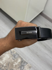 Boss black belt genuine leather