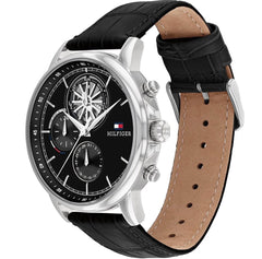 Tommy black leather skeleton