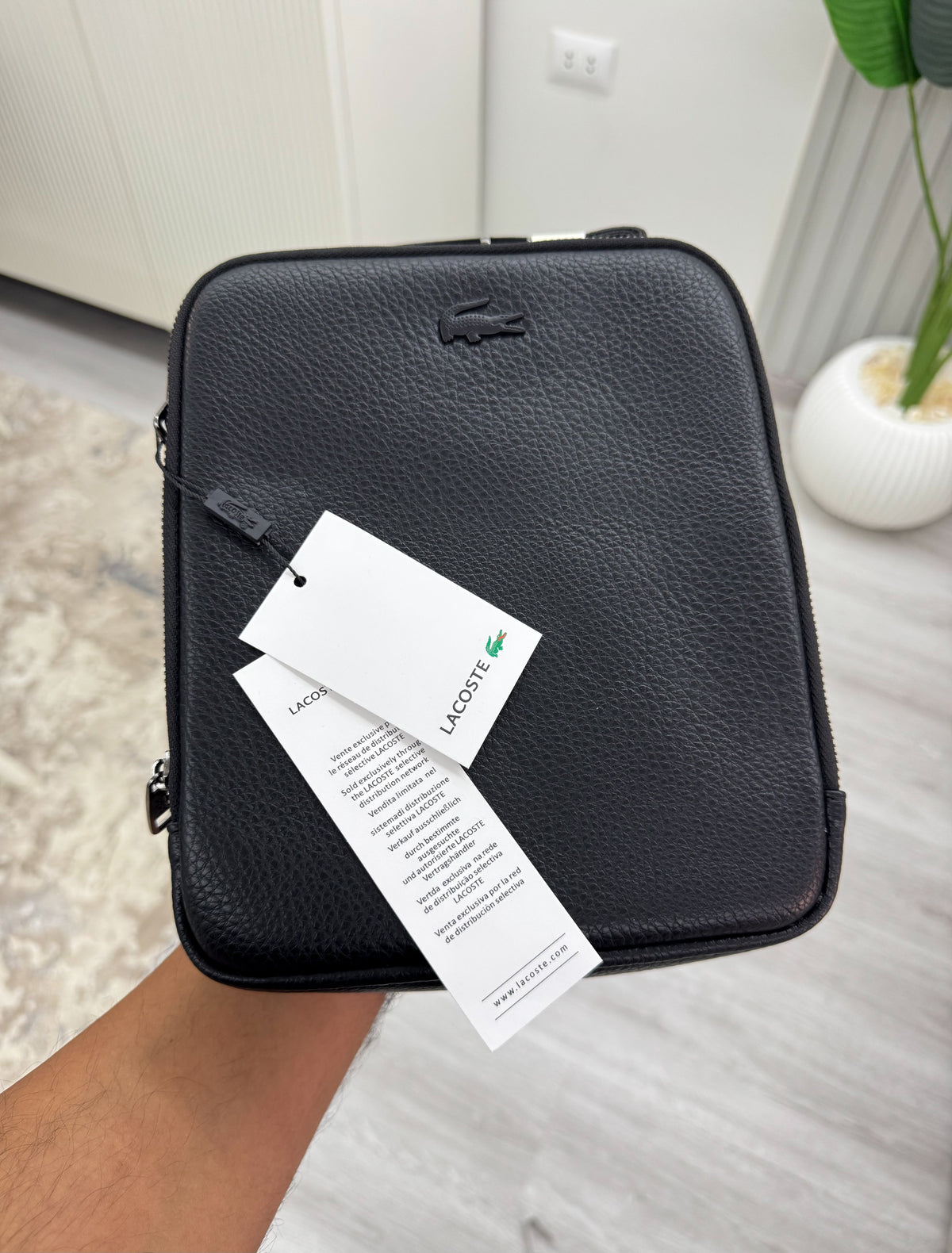 Lacoste black cross bag