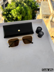 Small rectangular sunglasses